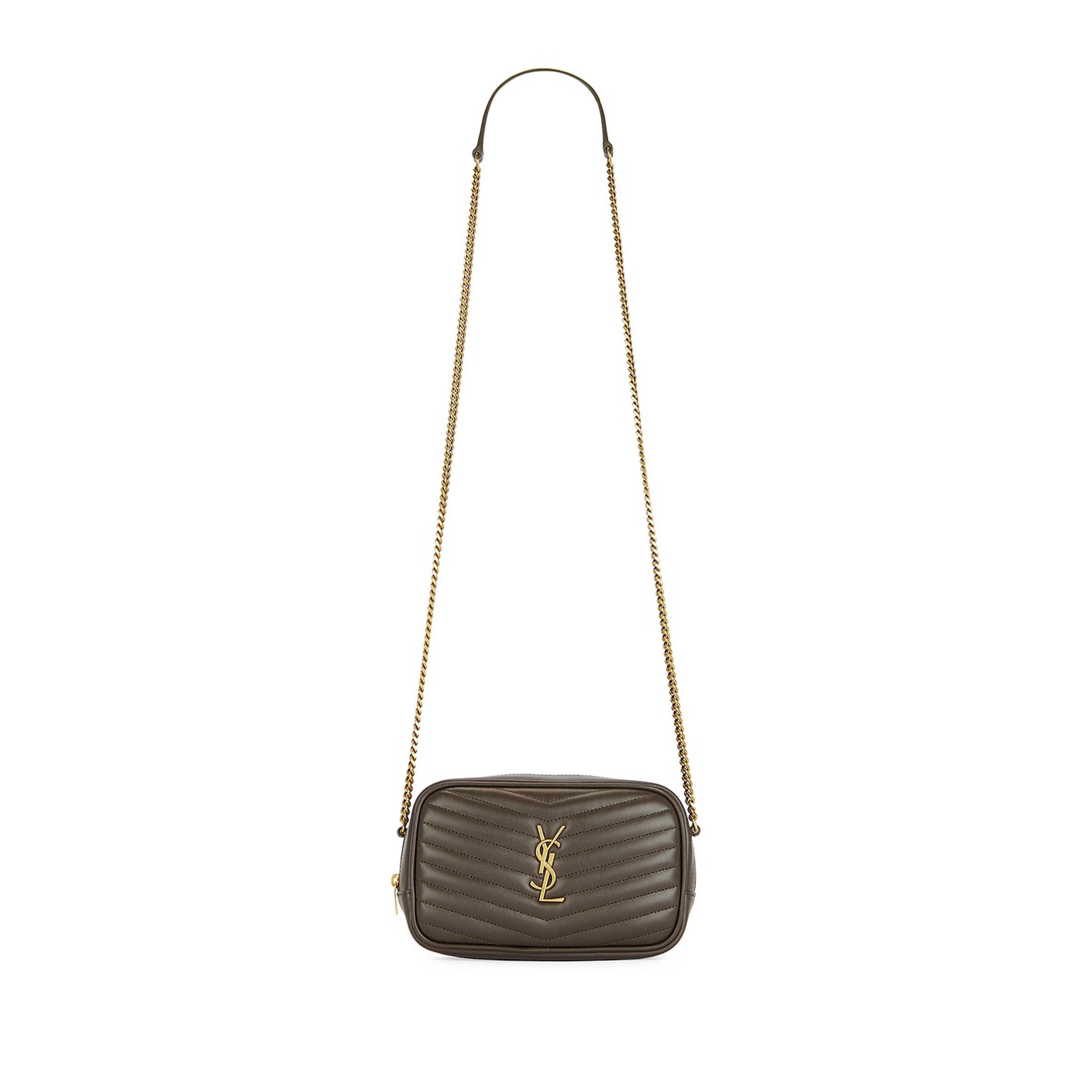 YSL MINI LOU BAG IN MATELASSÉ GRAIN DE POUDRE EMBOSSED LEATHER 6125791GF073317 (19*10.5*5cm)